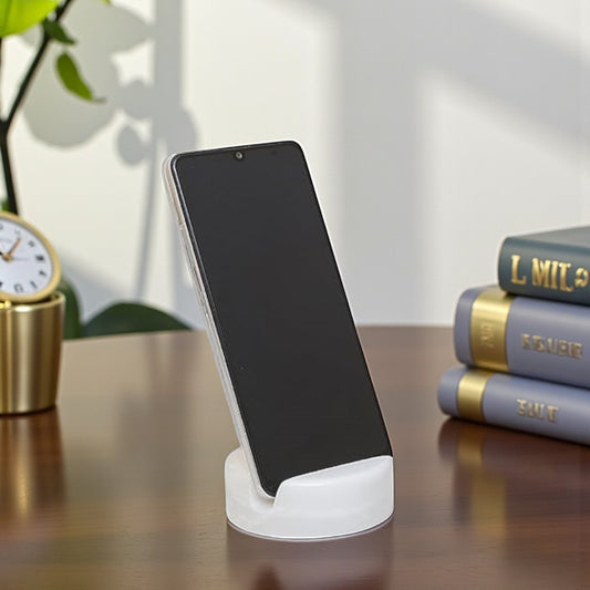 Marble Mobile Holder - White