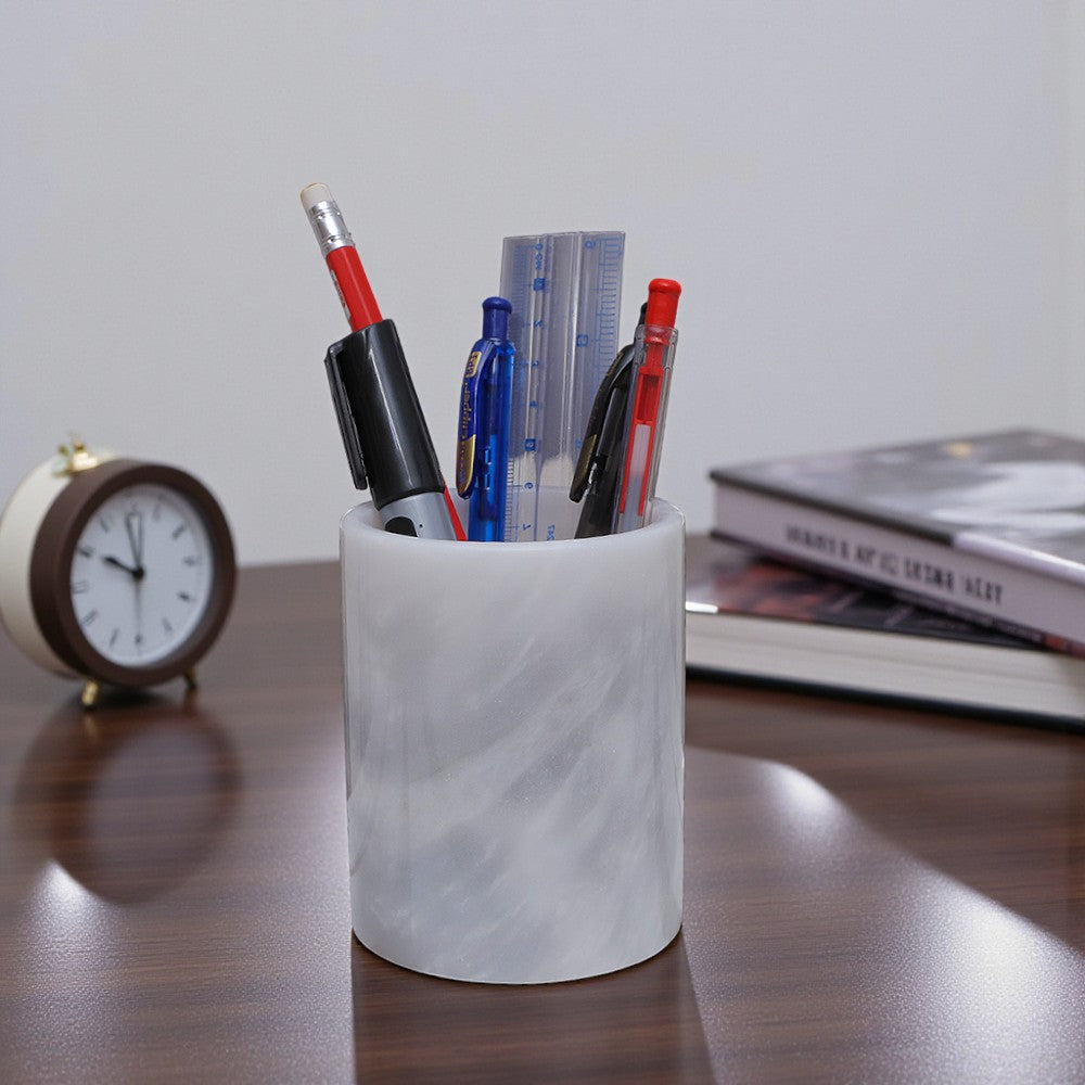 Marble Stationary Holder White