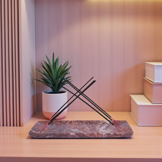 Marble Incense Holder Rosso