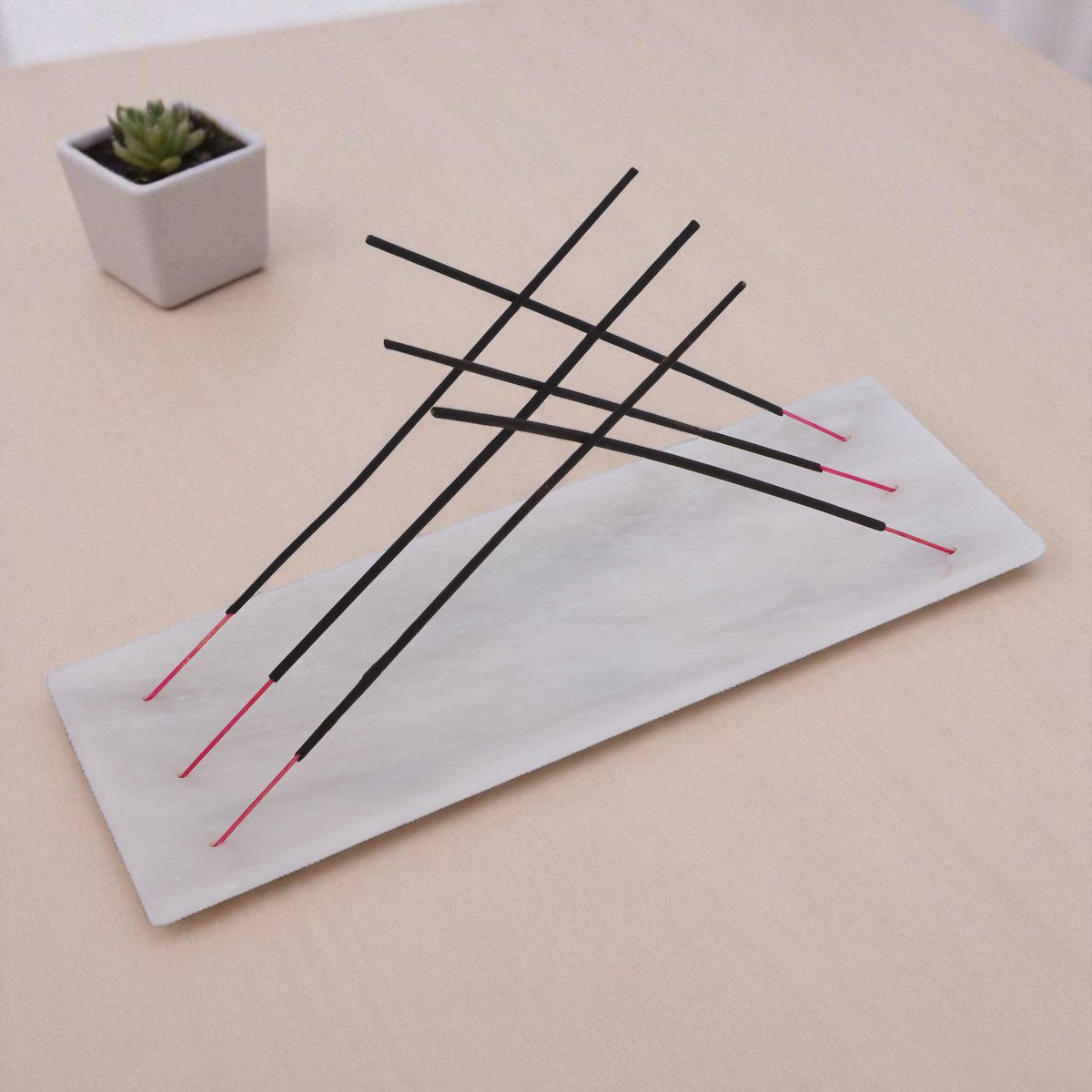 Marble Incense Holder White