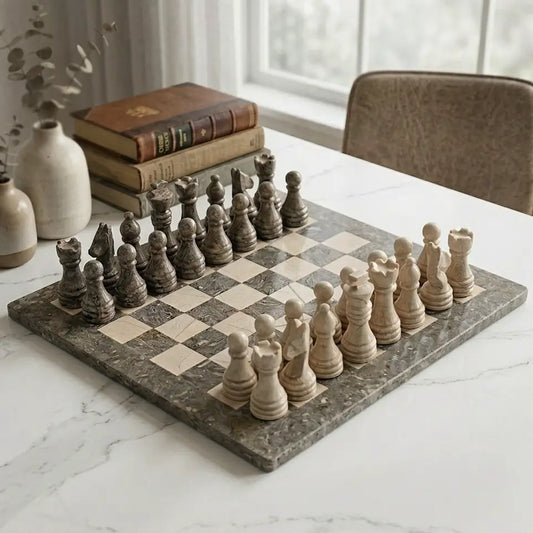 Oceanic Grey Verona Marble Chess