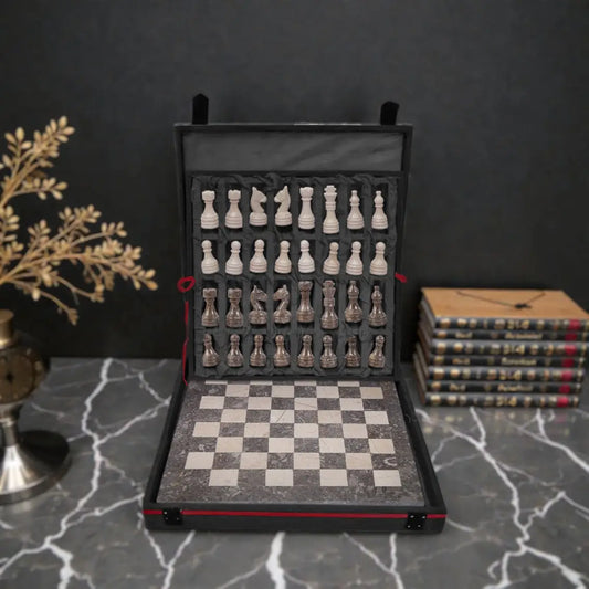 Oceanic Grey and Verona Marble Chess set