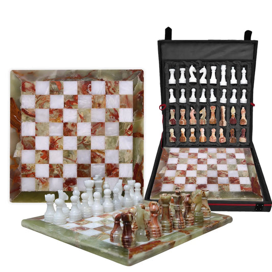 Onyx & White Marble Chess Set