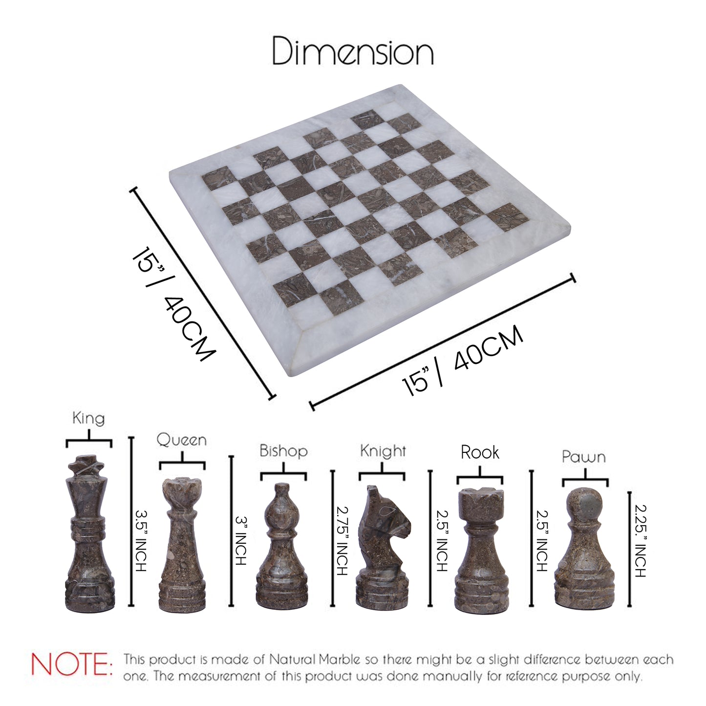Marble Hives Luxury Handmade Marble Chess Set β Oceanic & White
