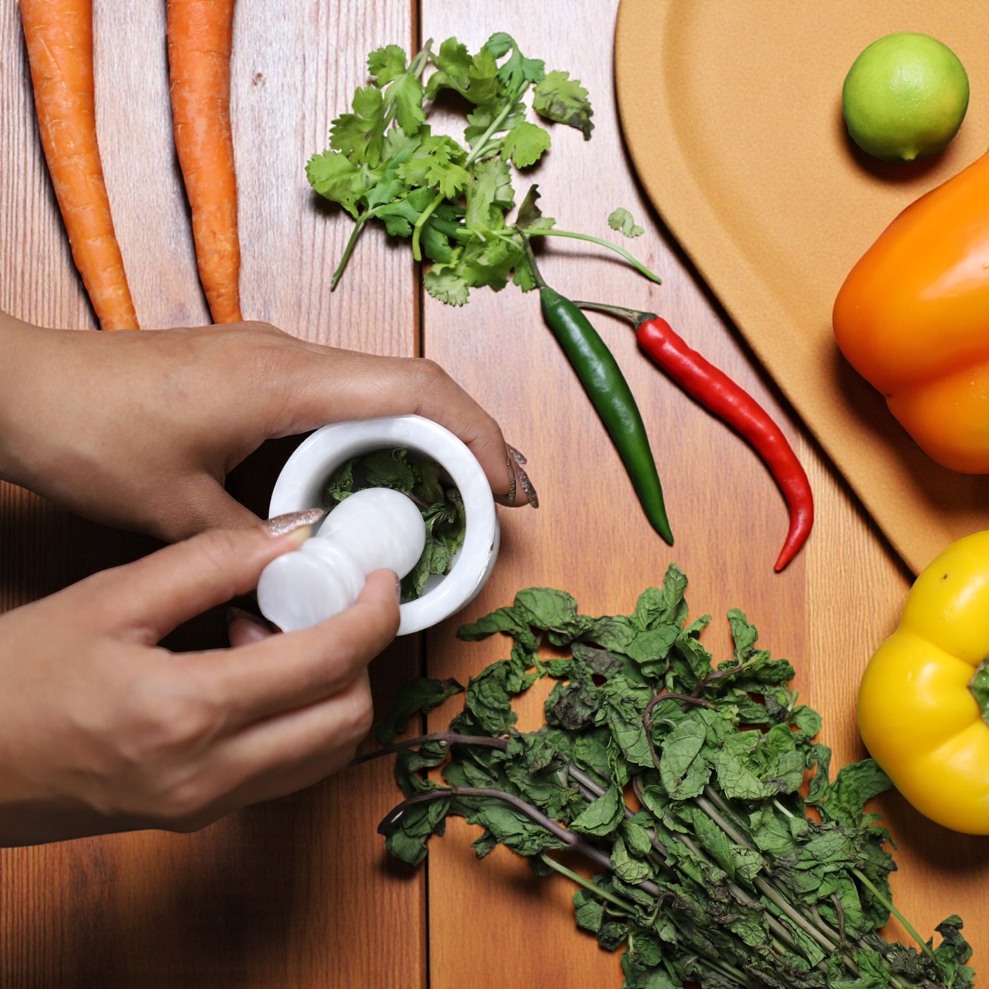Marble Mortar and Pestle Set (2.5 inch) White
