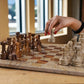 Marble Hives Luxury Handmade Marble Chess Set –  Coral and Brown -15 Inch