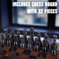 Marble Hives Luxury Handmade Marble Chess Set -Marina and Black -10 Inch
