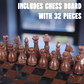 Marble Hives Luxury Handmade Marble Chess Set -Marina and Black -10 Inch