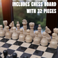 Marble Hives Luxury Handmade Marble Chess Set – Black and Beige