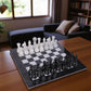 Marble HIves Luxury Handmade Marble Chess Set - Black adn White -15 Inch