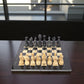 Marble Hives Luxury Handmade Marble Chess Set –  Black and Coral -15 Inch
