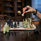 12 Inch Green & Black Marble Chess 