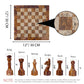 12 inch red coral vintage chess set