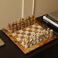Marble Hives Luxury Handmade Marble Chess Set - Red and Coral -10 Inch
