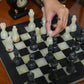 15 Inch Black & Onyx Marble Ches Set