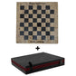 15 Inch Coral and Black Marble Chess Set