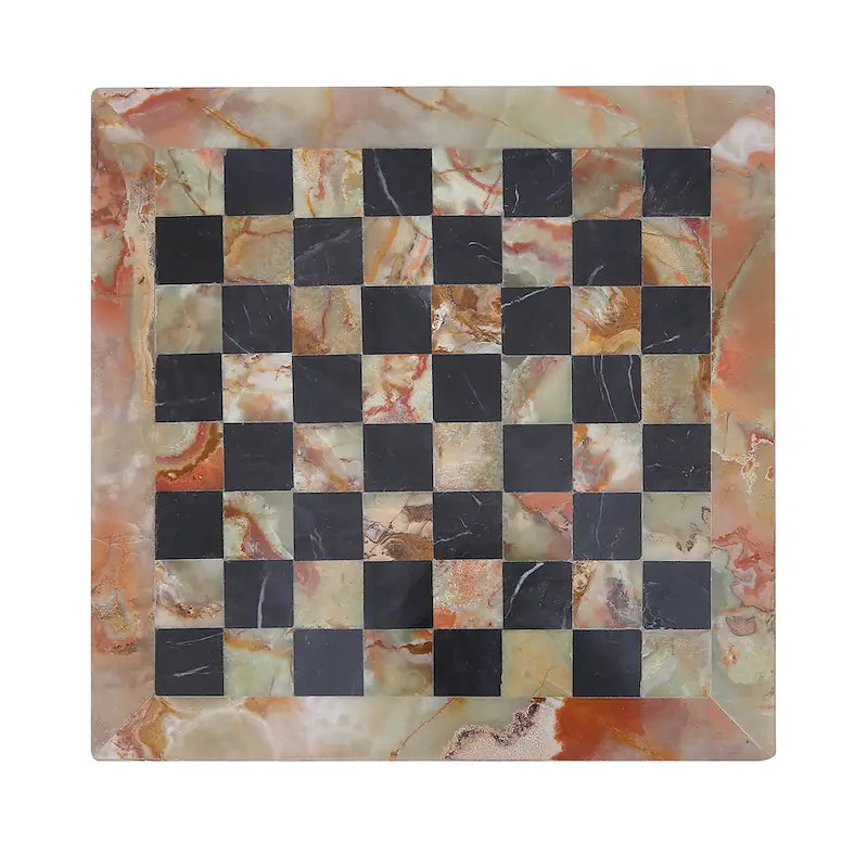 15 Inch Green & Black Marble Chess Set