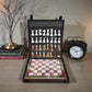 15 Inch Green Onyx & White Marble Chess Set