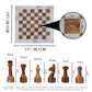 15 inch brown handmade chess