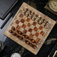 15 x 15 Inch Coral Brown Handmade Chess Set