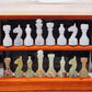 White & Onyx Green Chess Figures