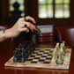 Marble Hives Luxury Handmade Marble Chess Set – Green & Black
