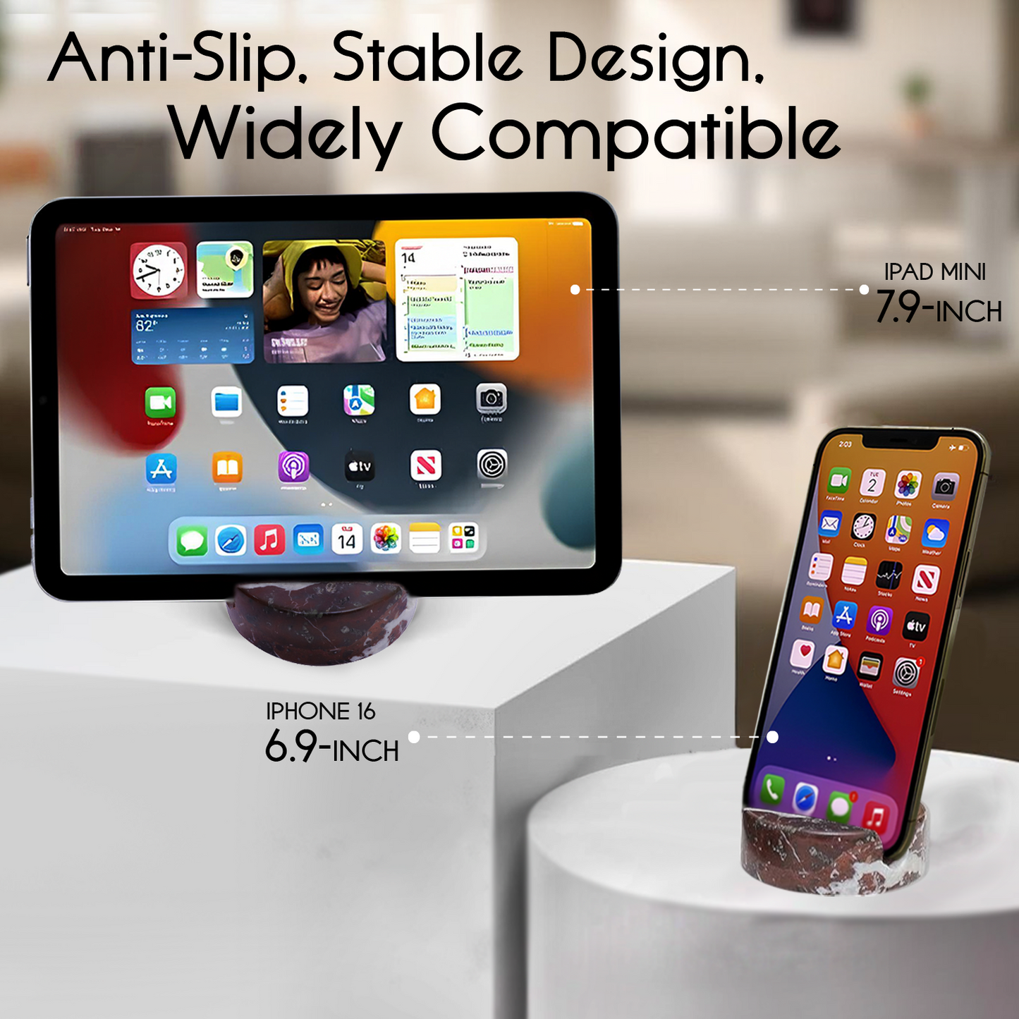 Marble Mobile Holder - Red