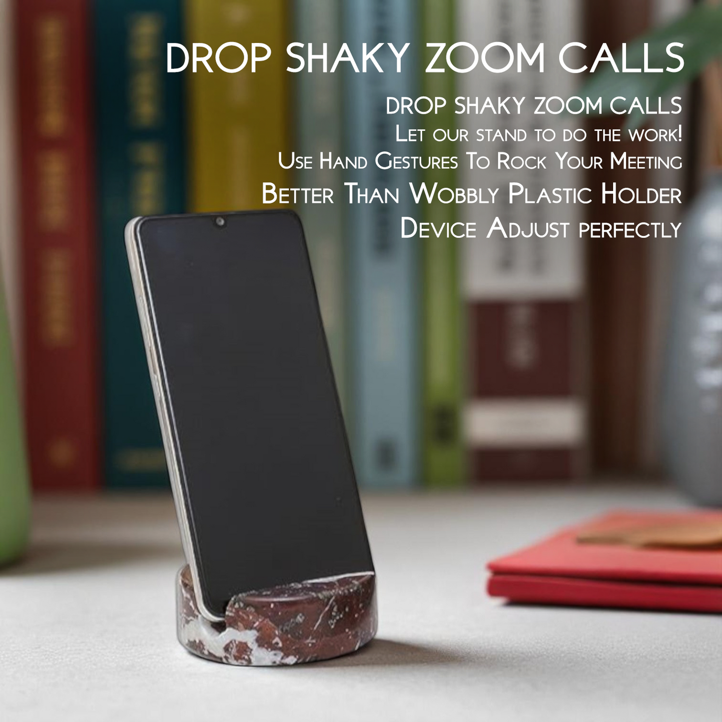 Marble Mobile Holder - Red