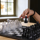 Marble Hives Luxury Handmade Marble Chess Set – Black and White