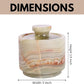 Marble Salt Cellar Set with Lid (Pack of 2) | Salt and Pepper Keeper, Spice Jar Canister Set, Sugar Container, Kitchen Organiser