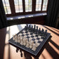 Marble Hives Luxury Handmade Marble Chess Set – Black and Beige