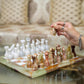 Marble Hives Luxury Handmade Marble Chess Set – Green Onyx & White