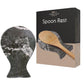 Marble Spoon Rest, Utensil Holder and Versatile Kitchen Counter Accessory with Adhesive Stickers for Secure Placement, 8L x 5.5W x 1H Inches, and Effortless Style and Functionality