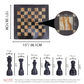 Marble Hives Luxury Handmade Marble Chess Set – Black & Onyx Green -15 Inch