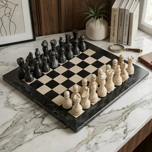  Black Verona Marble Chess Set