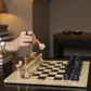 Coral &  Black 15 Inch Handmade Marble Chess Set