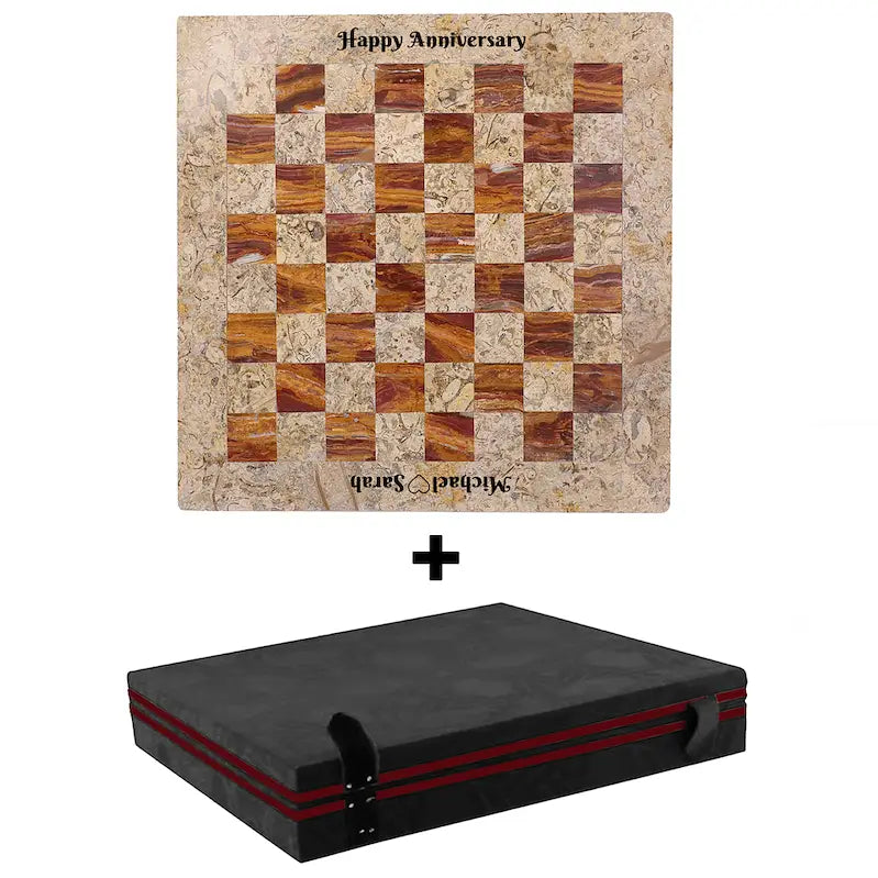   Coral Brown Handmade Chess Set