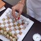 Marble Hives Luxury Handmade Marble Chess Set -White and Green -10 Inch