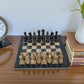 Marble Hives Luxury Handmade Marble Chess Set -Black and Coral-10 Inch