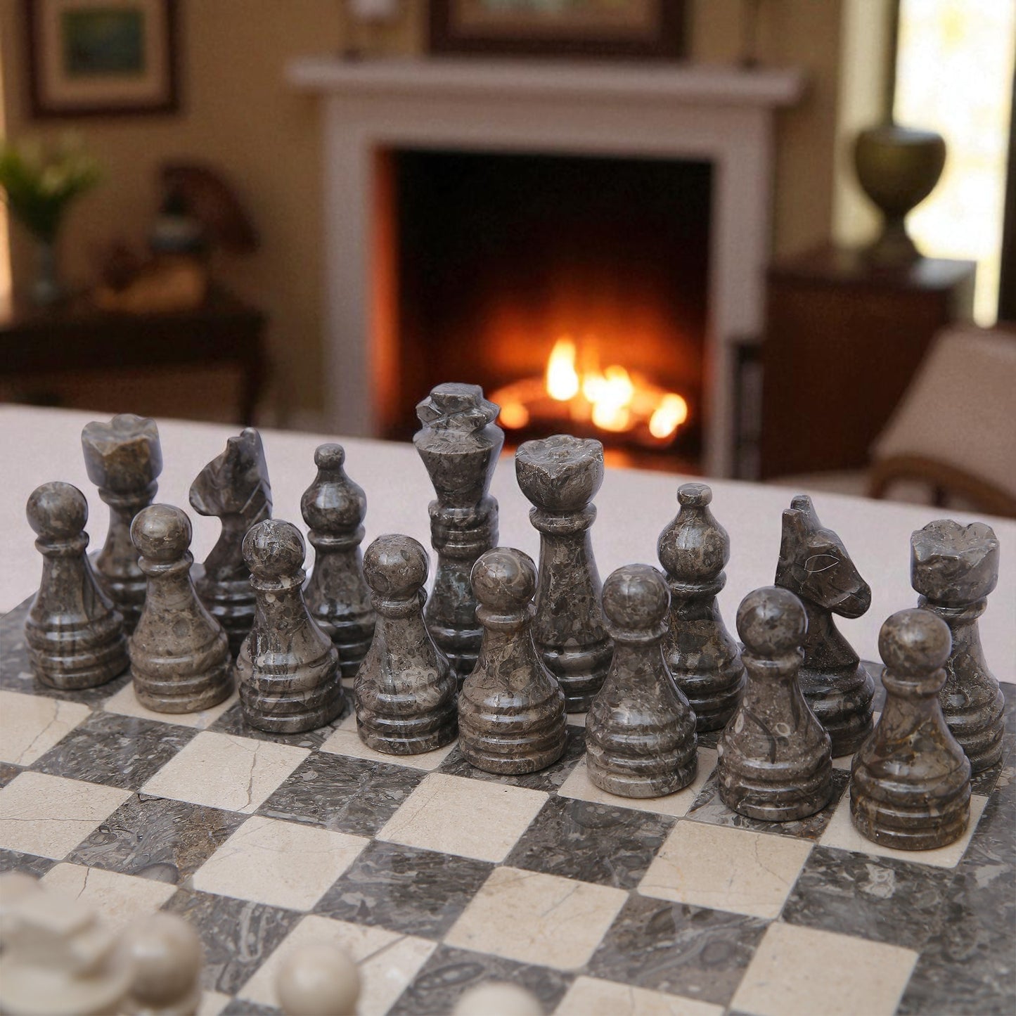 Grey and Verona Chess Figures