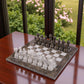 Marble Hives Luxury Handmade Marble Chess Set –  Grey and White -15 Inch