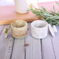 Marble Salt Cellar Set with Lid (Pack of 2) White and Onyx Green