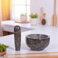 Marble Mortar and Pestle Set (5 inch) Grey