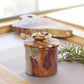 Marble Butter Crock With Lid - Onyx Green