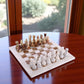 Marble Hives Luxury Handmade Marble Chess Set -Green and White -10 Inch