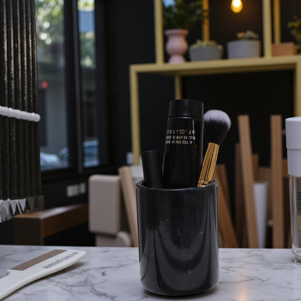 Marble Stationary Holder Black