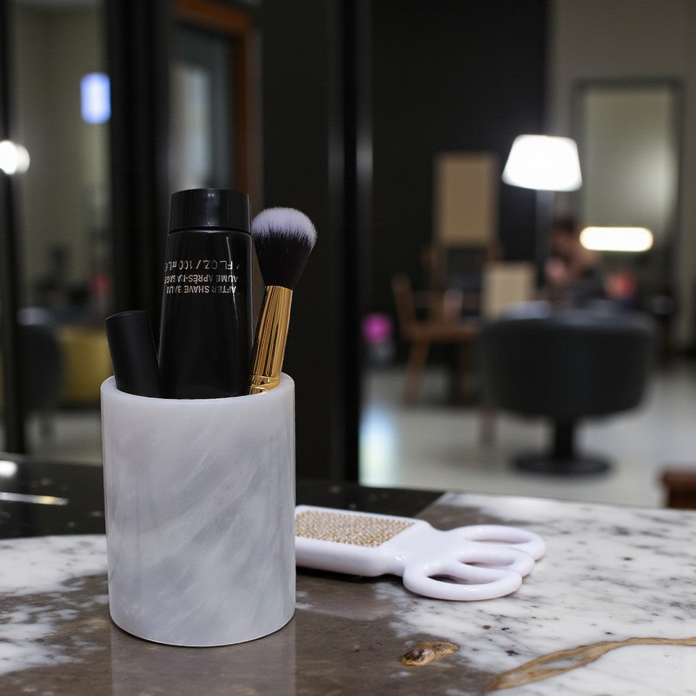 Marble Stationary Holder White