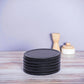 Marble Tea Coaster Pack of 6 - Black