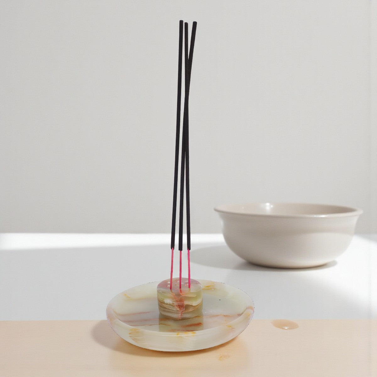 Marble Serenity Incense Holder Onyx