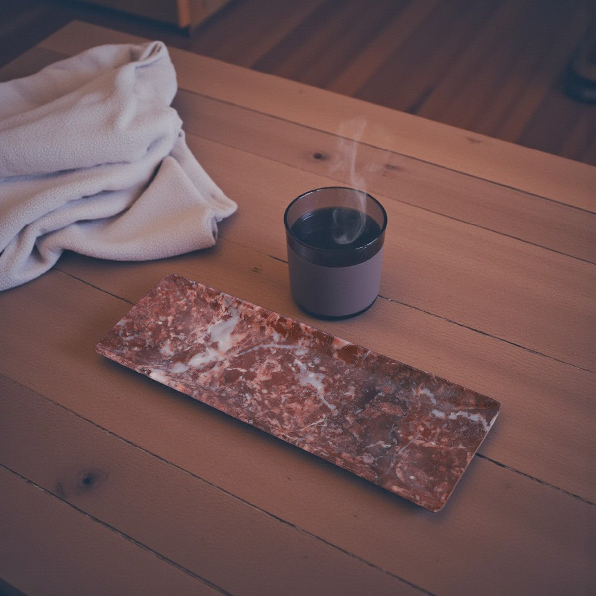 Marble Incense Holder Rosso